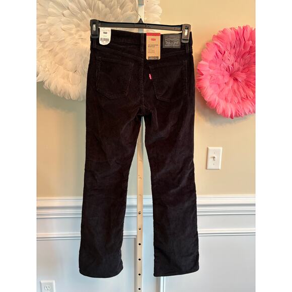 NWT LEVI'S 315 SHAPING BOOTCUT BLACK CORDUROY SIZE 27/30 - Picture 3 of 8